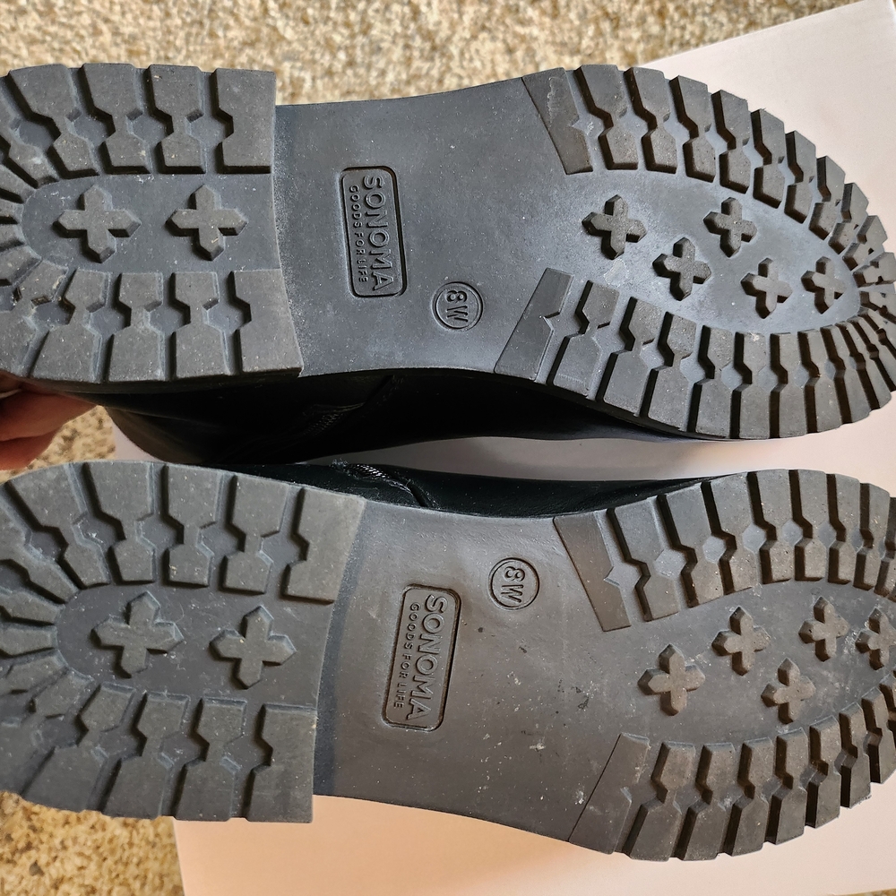 Sonoma Womens Black Boots, Size 8 Wide - Picture 9 of 9